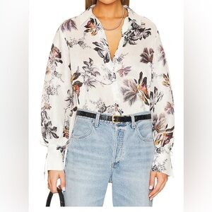 AllSaints Leyla Lilly Shirt – Stone White – Size US 0 / UK 4 – NWT